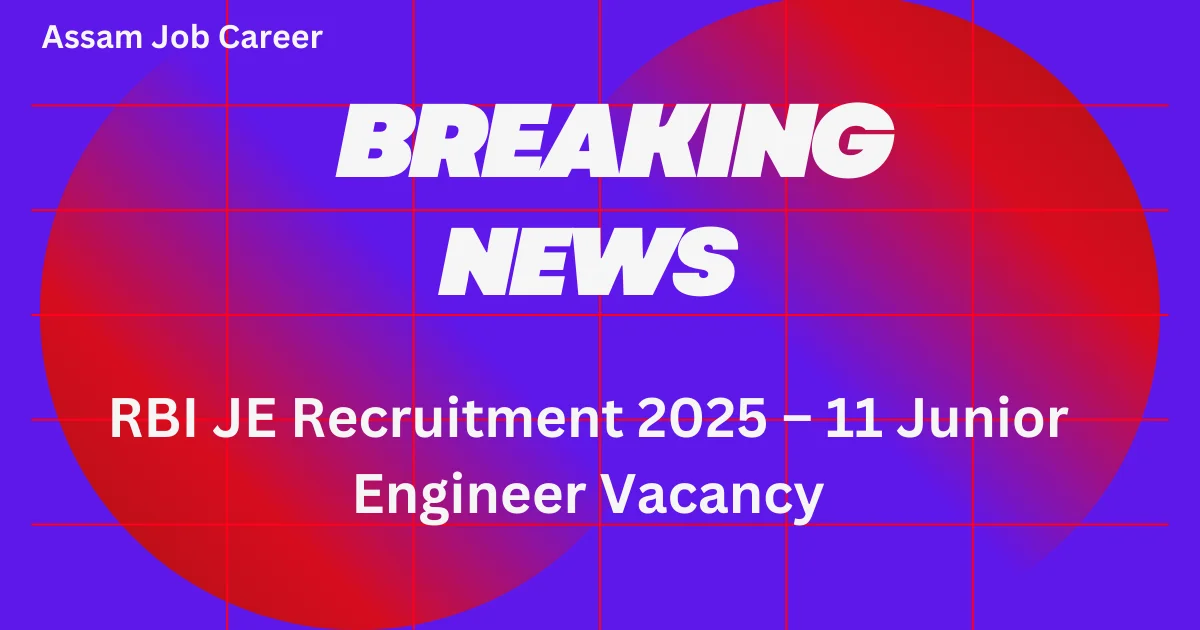RBI JE Recruitment