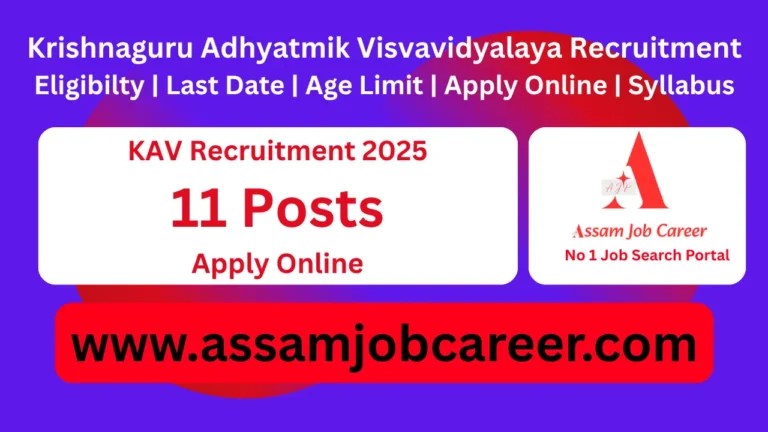 Krishnaguru Adhyatmik Visvavidyalaya Recruitment