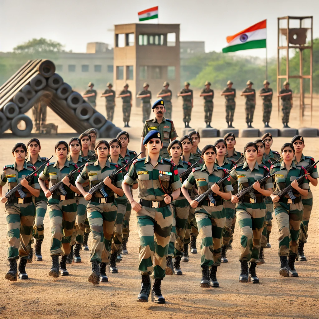 Indian Army Agniveer Female Recruitment – Submit Online Application 2 Female Agniveer recruits of the Indian Army performing drills during training under the Agnipath Scheme.